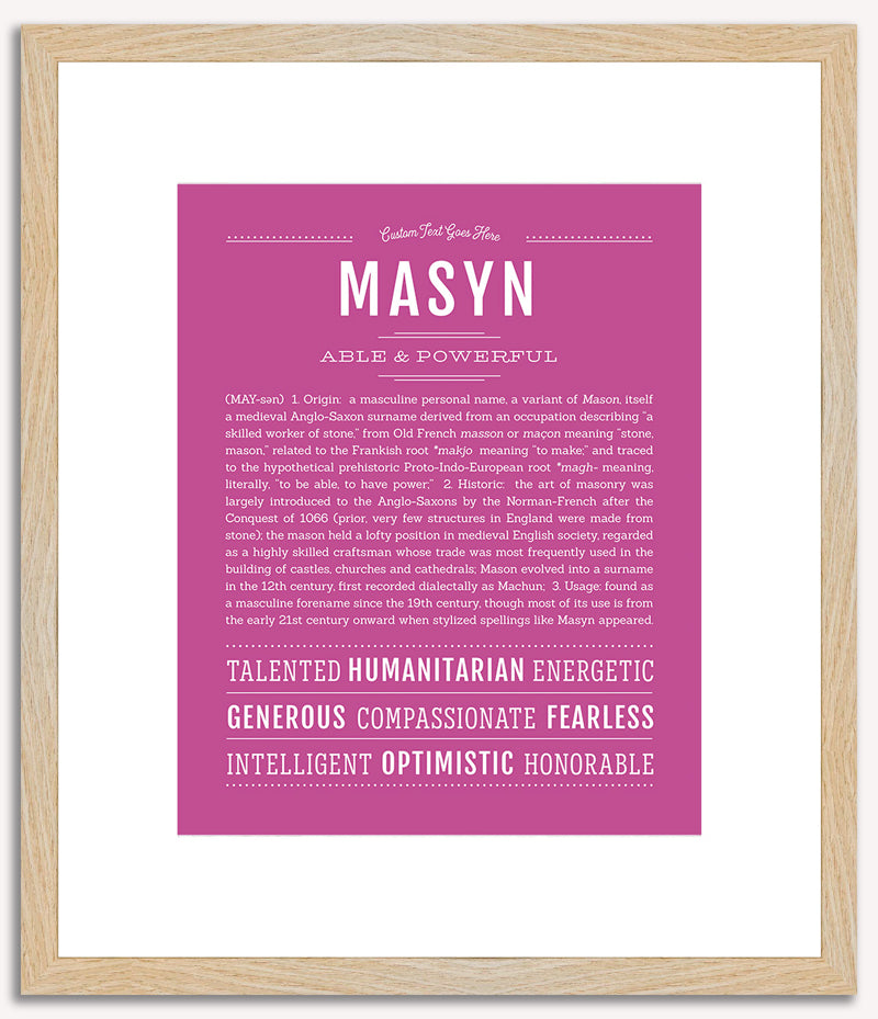 Masyn | Name Art Print