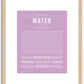 Mateo | Name Art Print