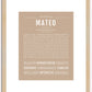 Mateo | Name Art Print