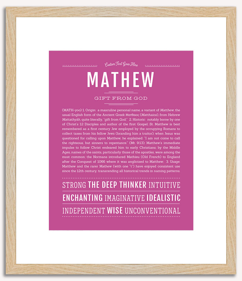 Mathew | Name Art Print