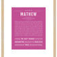 Frame Options | Dark Pink | Maple Frame, Matted