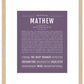 Frame Options | Deep Purple | Maple Frame, Matted