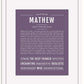 Frame Options | Deep Purple | White Frame, Matted
