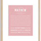 Mathew | Name Art Print