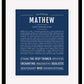 Frame Options | Midnight Blue | Black Frame, Matted