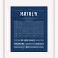 Frame Options | Midnight Blue | White Frame, Matted