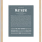 Mathew | Name Art Print