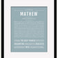 Frame Options | Powder Blue | Black Frame, Matted