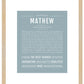 Frame Options | Powder Blue | Maple Frame, Matted