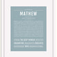 Frame Options | Powder Blue | White Frame, Matted