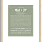 Mathew | Name Art Print