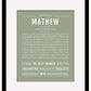 Frame Options | Sage | Black Frame, Matted