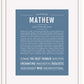 Frame Options | Steele Blue | White Frame, Matted