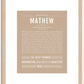 Mathew | Name Art Print