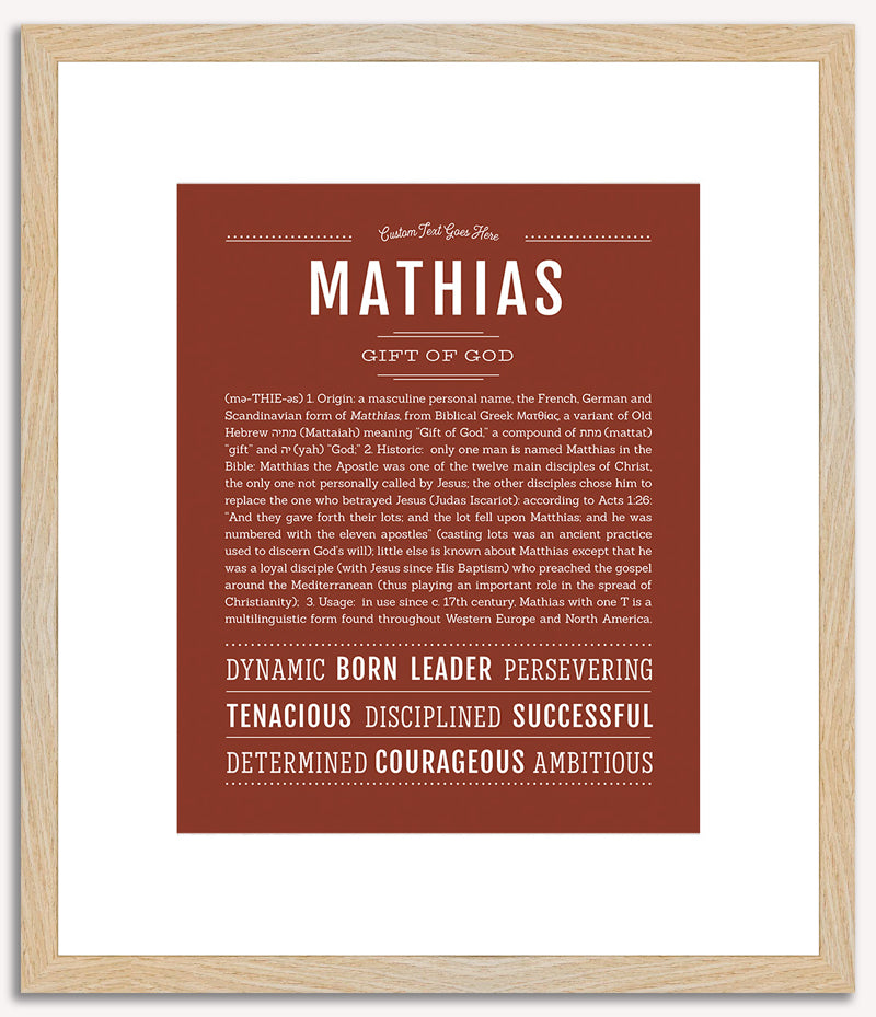 Mathias | Name Art Print