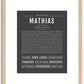 Mathias | Name Art Print