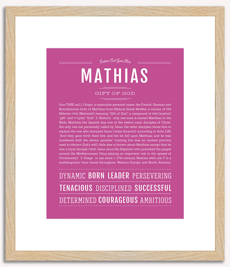 Mathias | Name Art Print