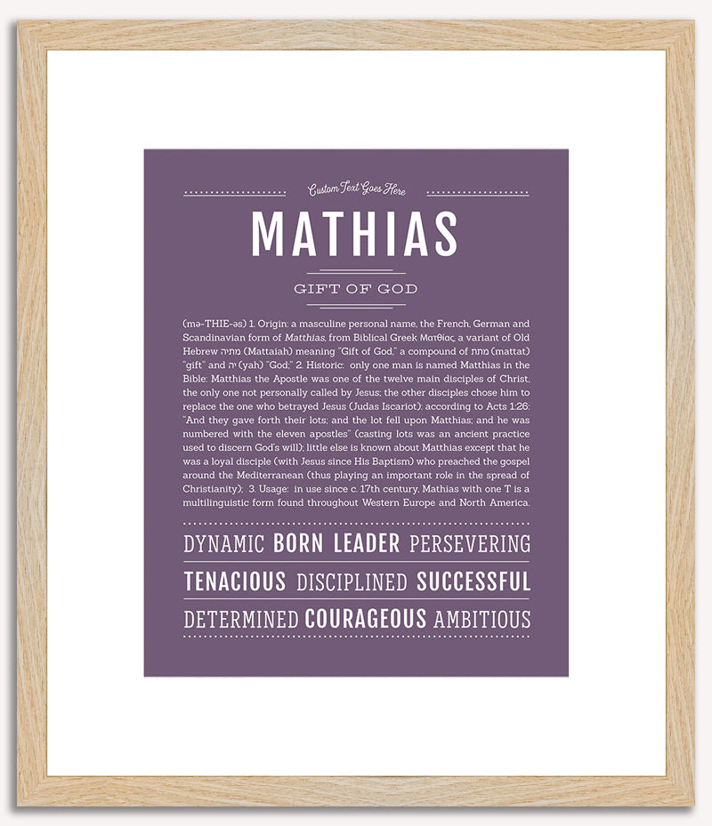 Mathias | Name Art Print