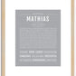 Mathias | Name Art Print