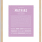 Mathias | Name Art Print