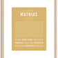 Mathias | Name Art Print