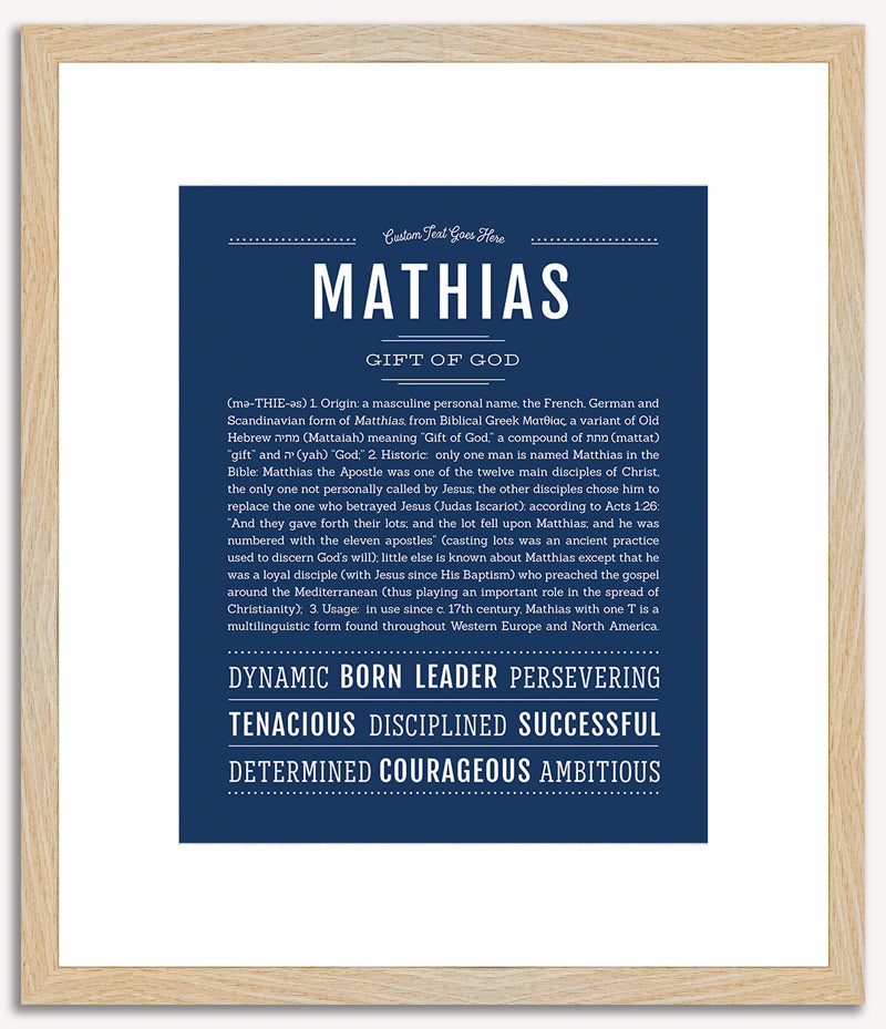 Mathias | Name Art Print