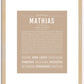 Mathias | Name Art Print