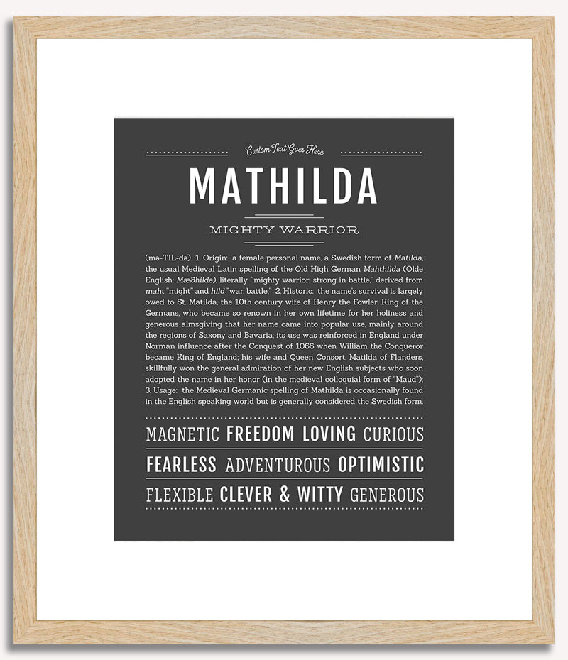 Mathilda | Name Art Print