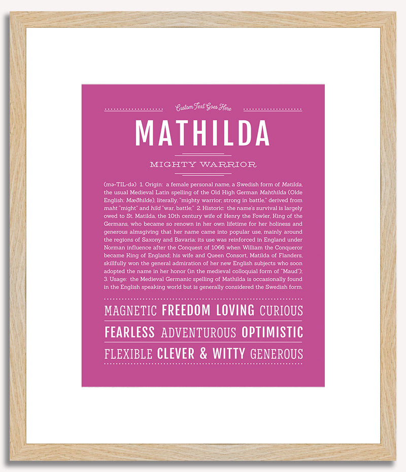 Mathilda | Name Art Print