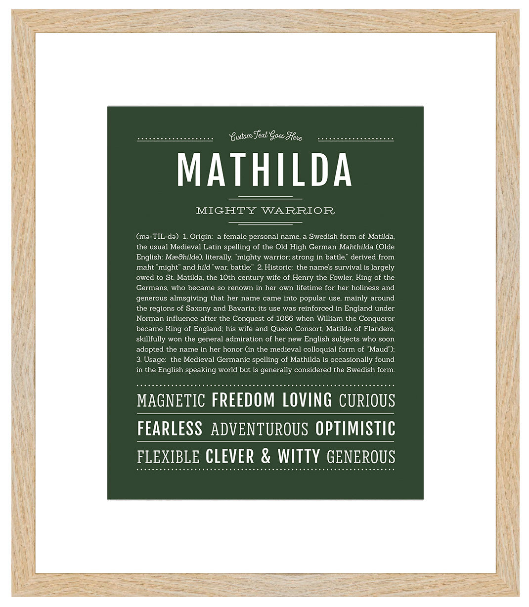 Mathilda | Name Art Print