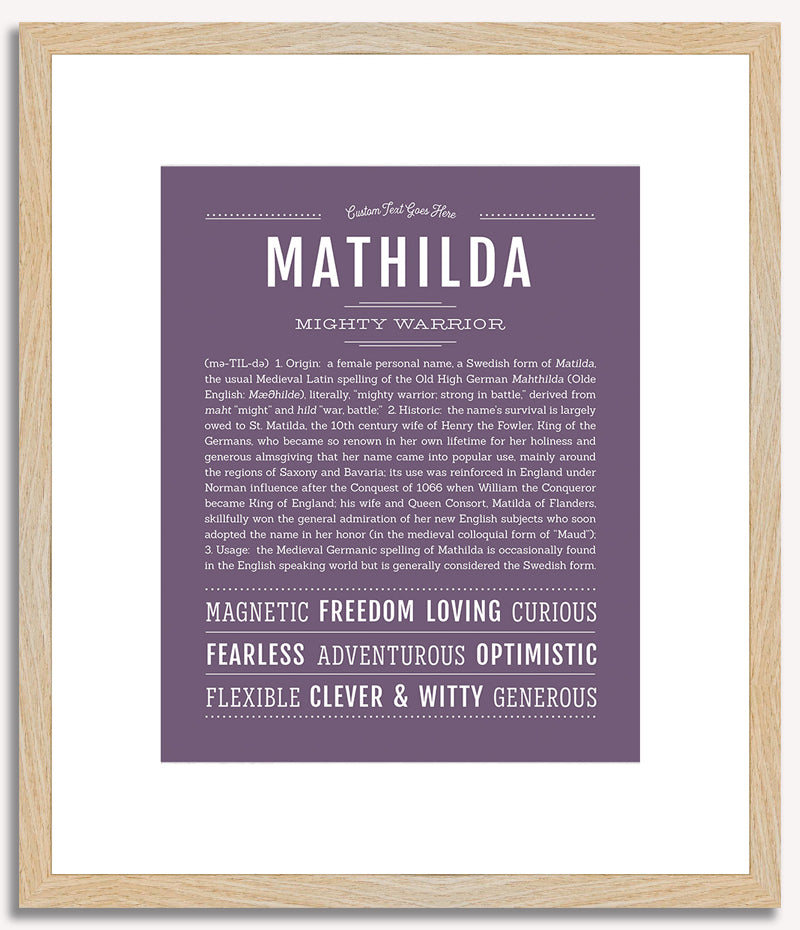 Mathilda | Name Art Print