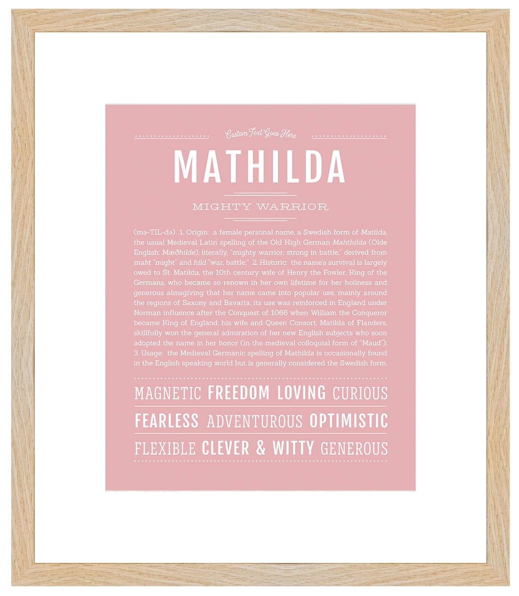 Mathilda | Name Art Print