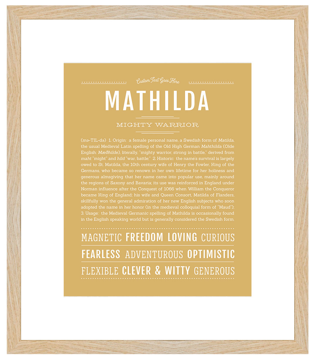 Mathilda | Name Art Print