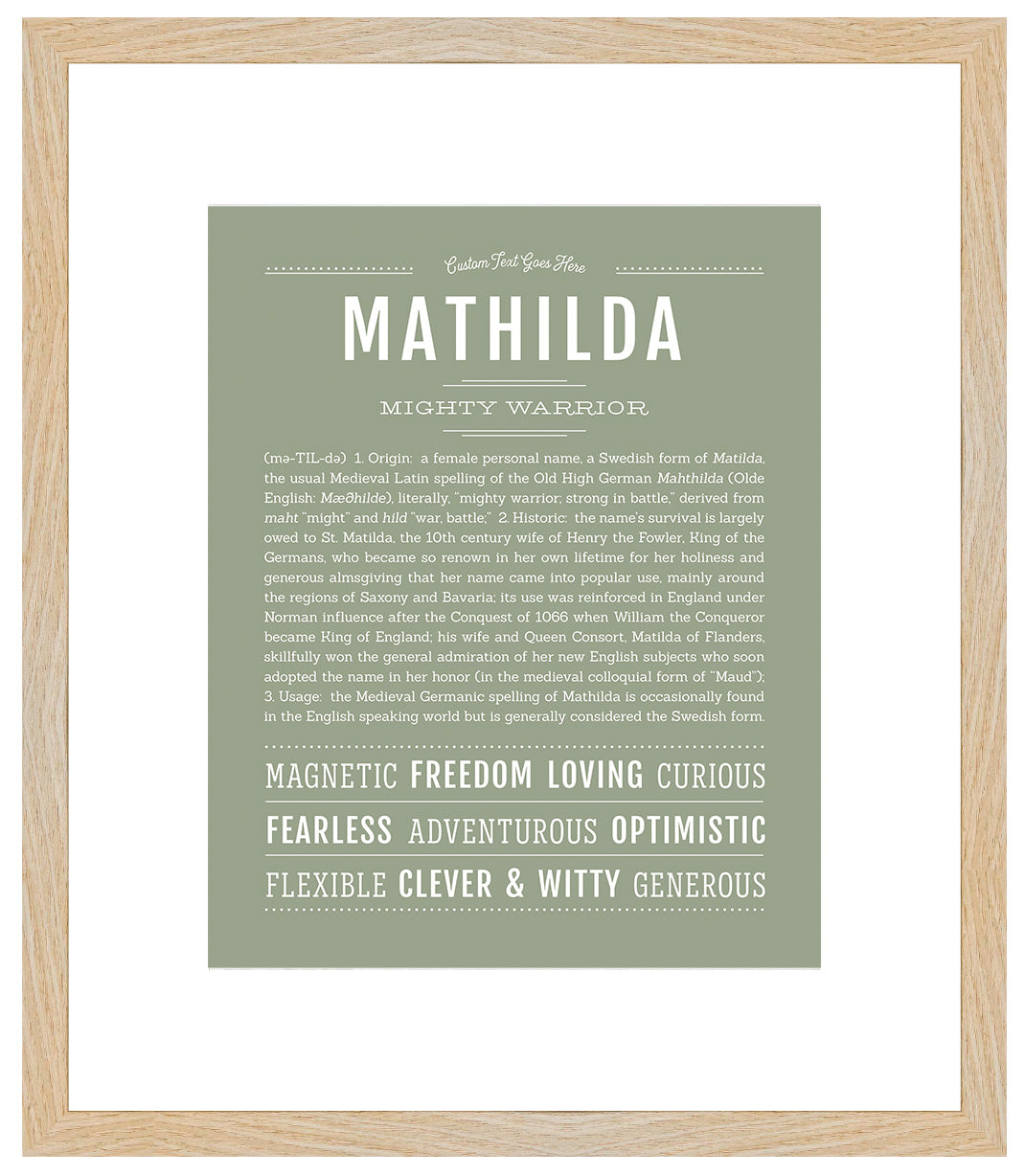 Mathilda | Name Art Print