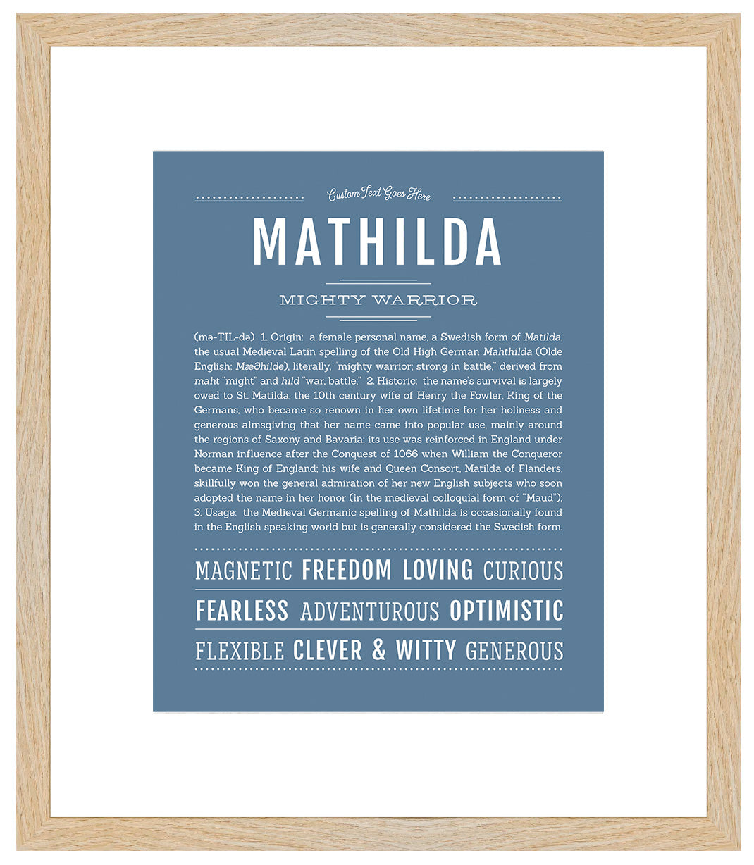 Mathilda | Name Art Print