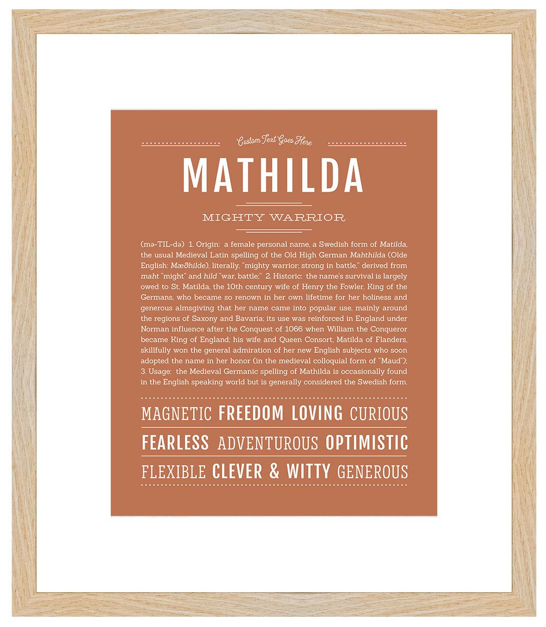 Mathilda | Name Art Print