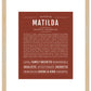 Matilda | Name Art Print