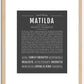 Matilda | Name Art Print