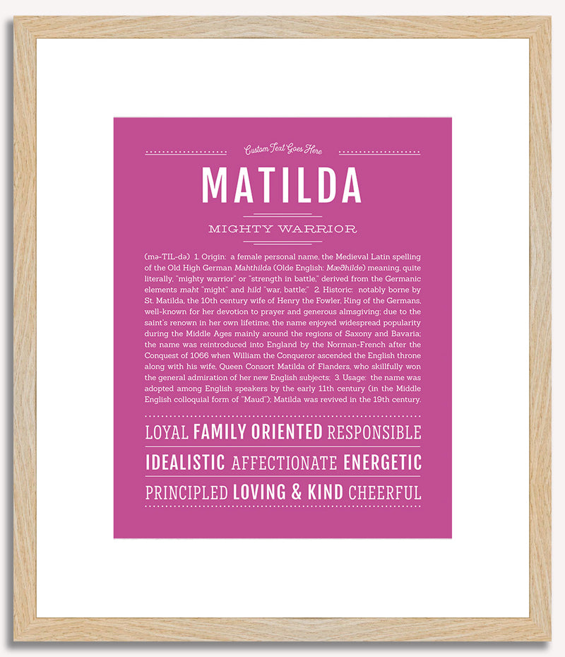 Matilda | Name Art Print