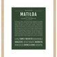 Matilda | Name Art Print