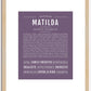 Matilda | Name Art Print