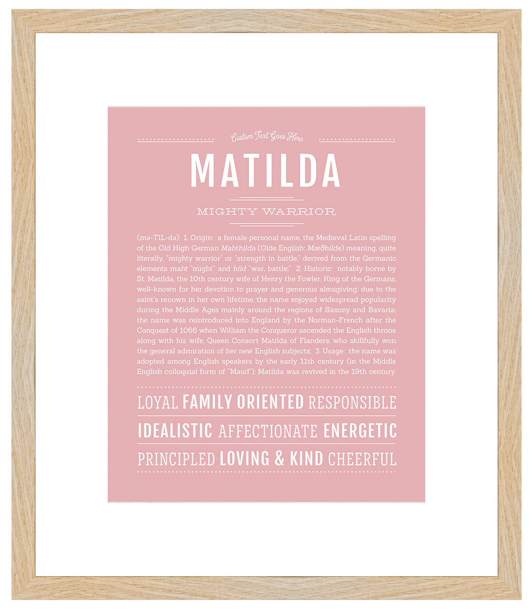 Matilda | Name Art Print