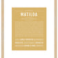 Matilda | Name Art Print