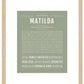 Matilda | Name Art Print