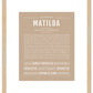 Matilda | Name Art Print