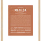 Matilda | Name Art Print