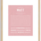 Matt | Name Art Print