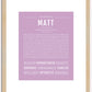 Matt | Name Art Print