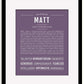 Frame Options | Deep Purple | Black Frame, Matted