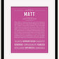 Frame Options | Dark Pink | Black Frame, Matted